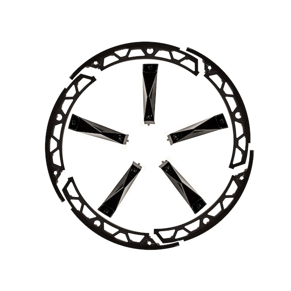 Grid Wheels Fits GD04 Series 20 x 10 Size Rims Black Plastic Set Of 5 Equips One Wheel With Screws 4A20100BIN - main